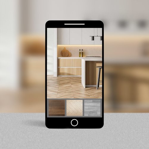 Product visualizer app on smartphone - Novakoski Floor Covering in Anderson, IN